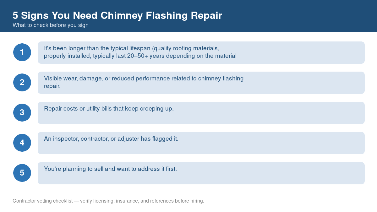 5 Signs You Need Chimney Flashing Repair