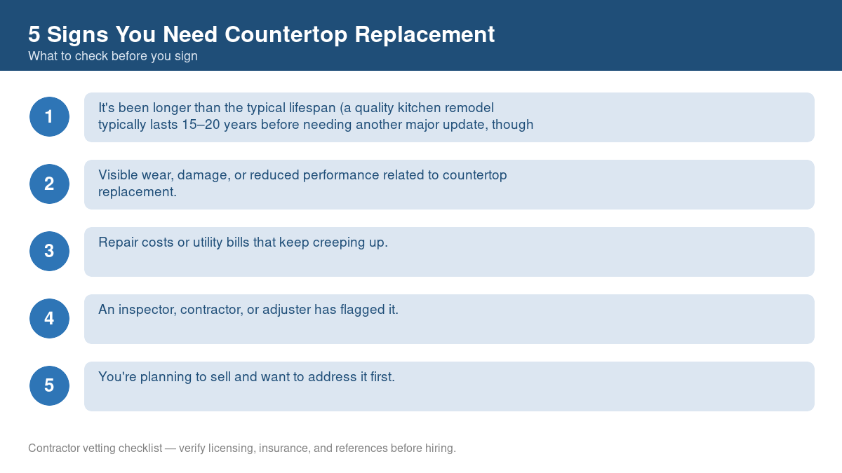 5 Signs You Need Countertop Replacement