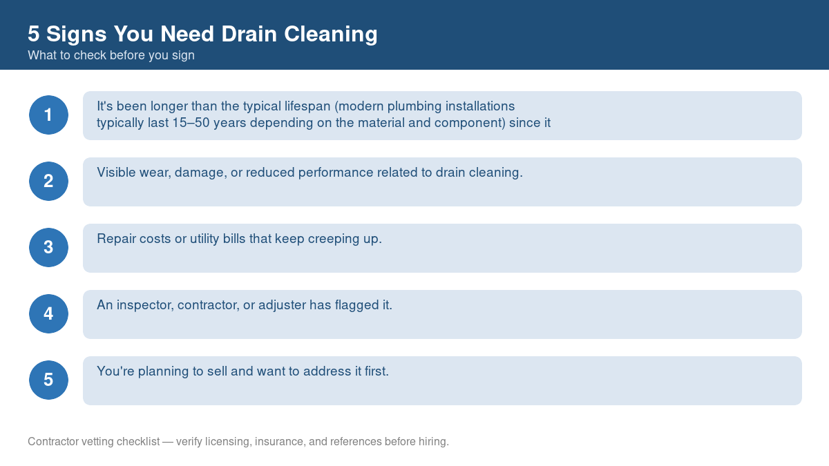 5 Signs You Need Drain Cleaning