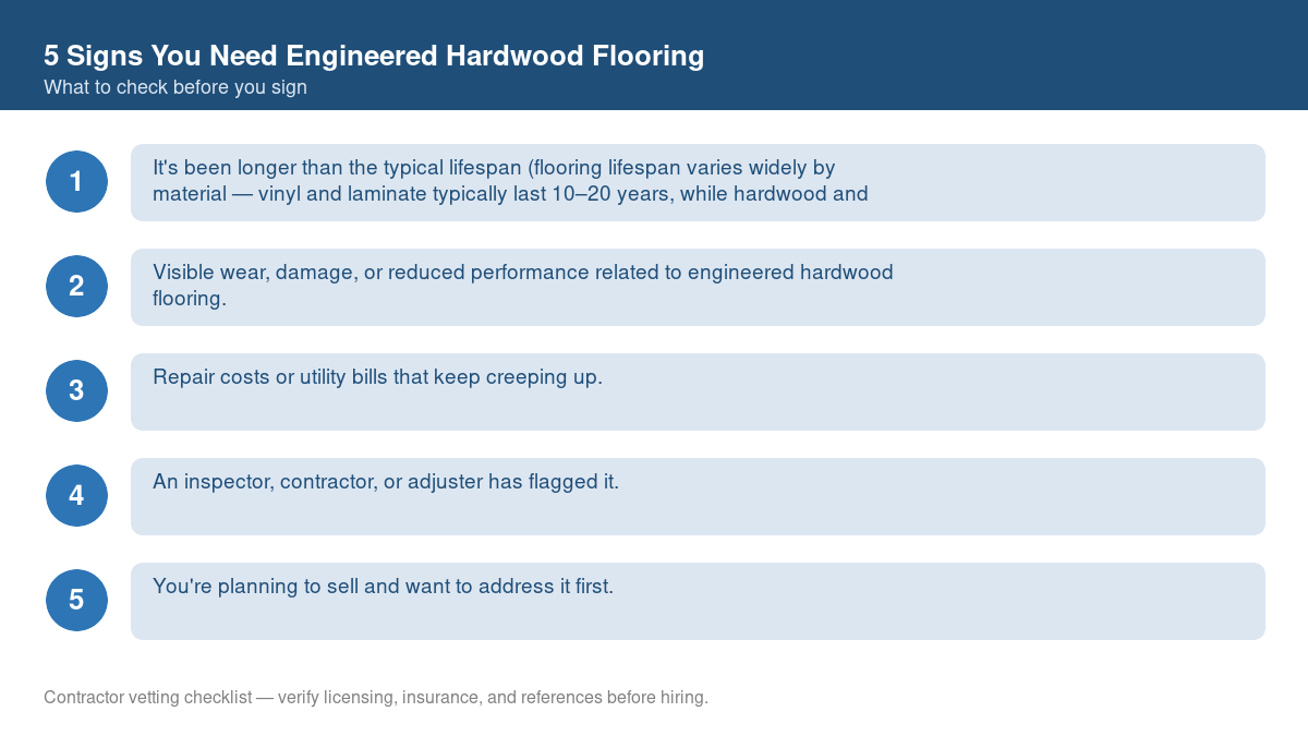 5 Signs You Need Engineered Hardwood Flooring