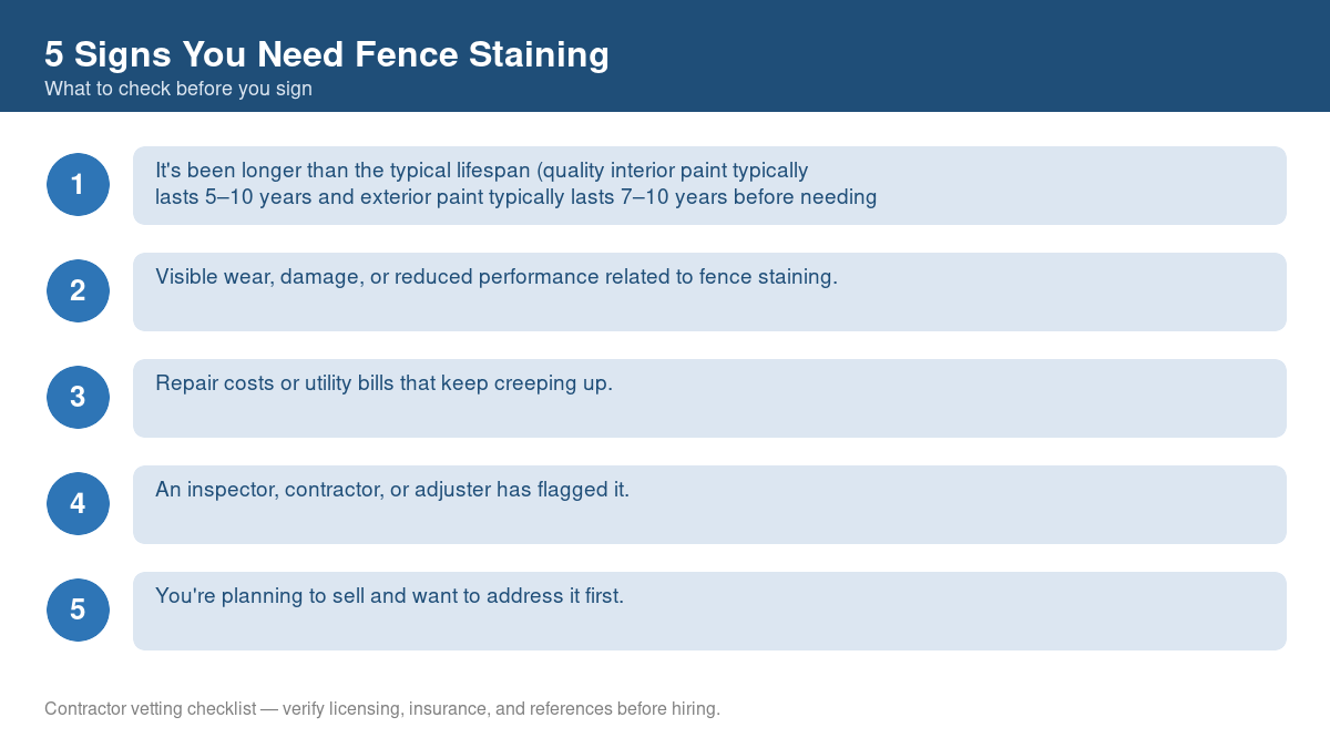 5 Signs You Need Fence Staining