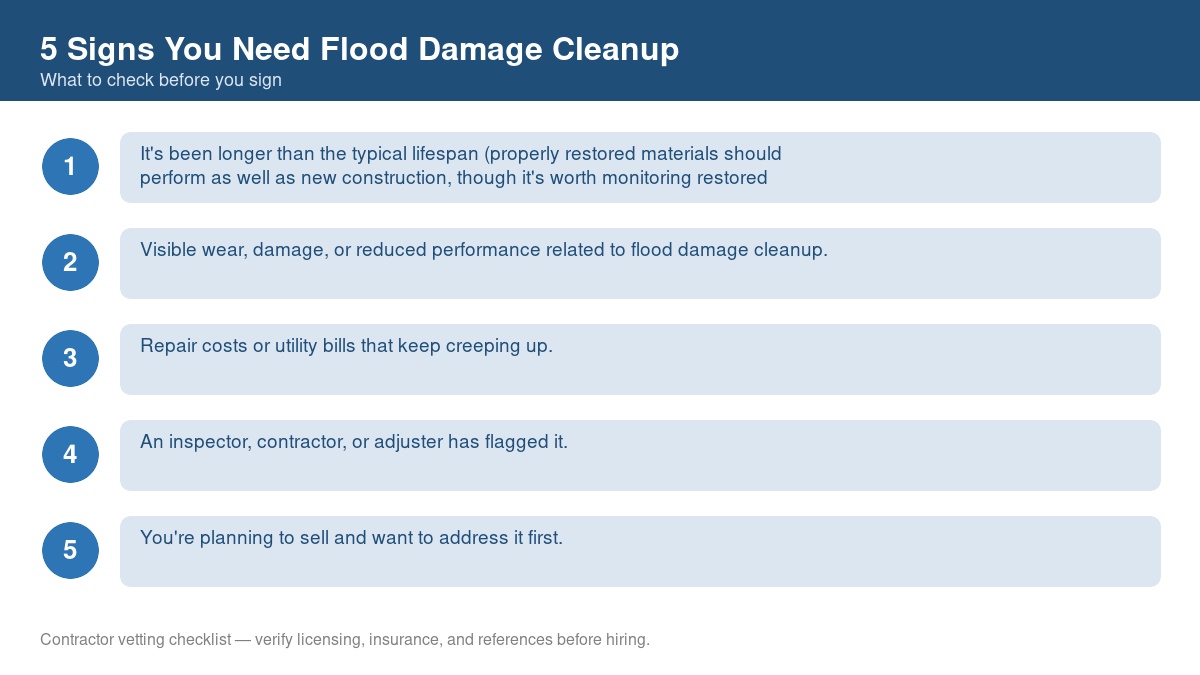 5 Signs You Need Flood Damage Cleanup