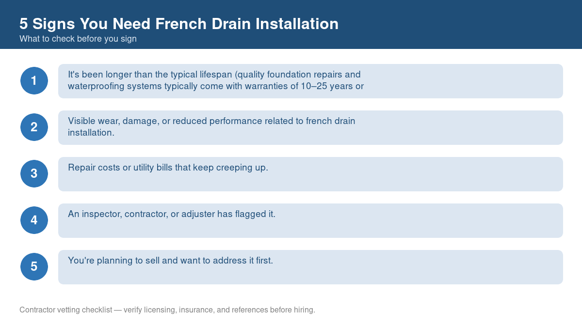 5 Signs You Need French Drain Installation