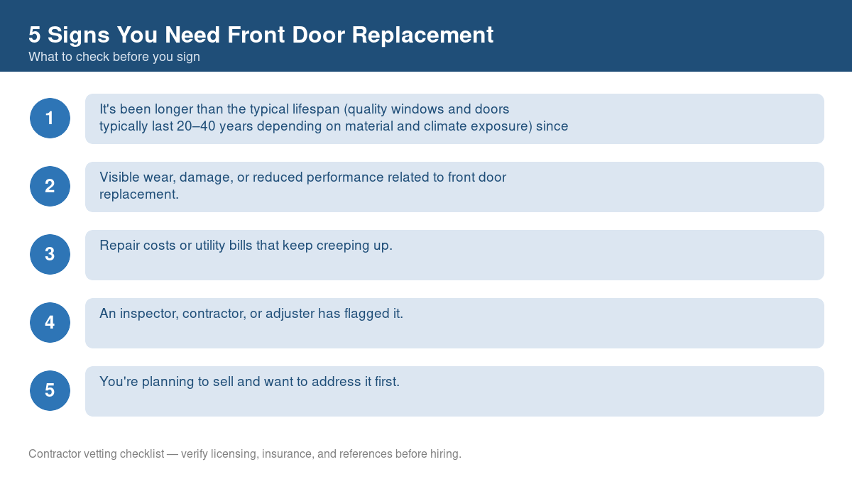 5 Signs You Need Front Door Replacement