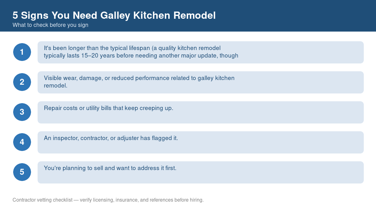 5 Signs You Need Galley Kitchen Remodel