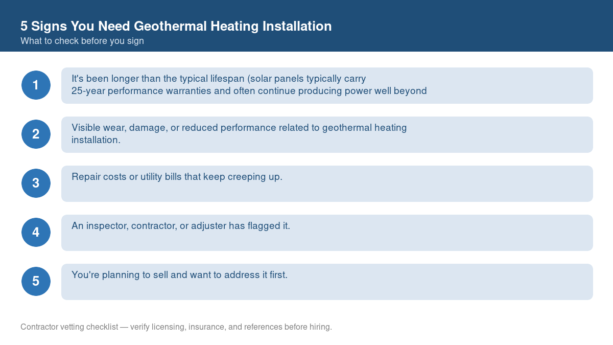 5 Signs You Need Geothermal Heating Installation