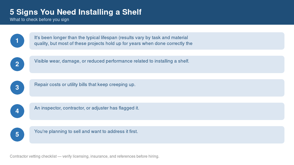 5 Signs You Need Installing a Shelf