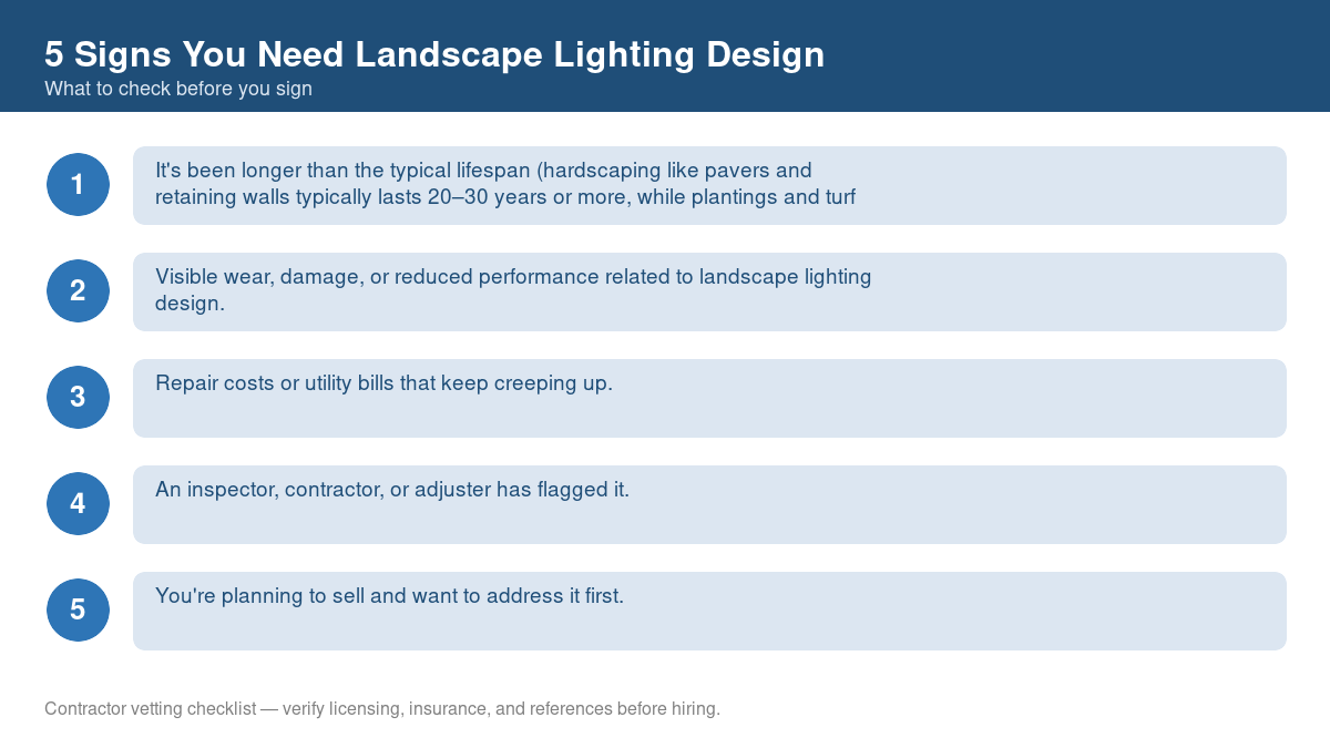 5 Signs You Need Landscape Lighting Design