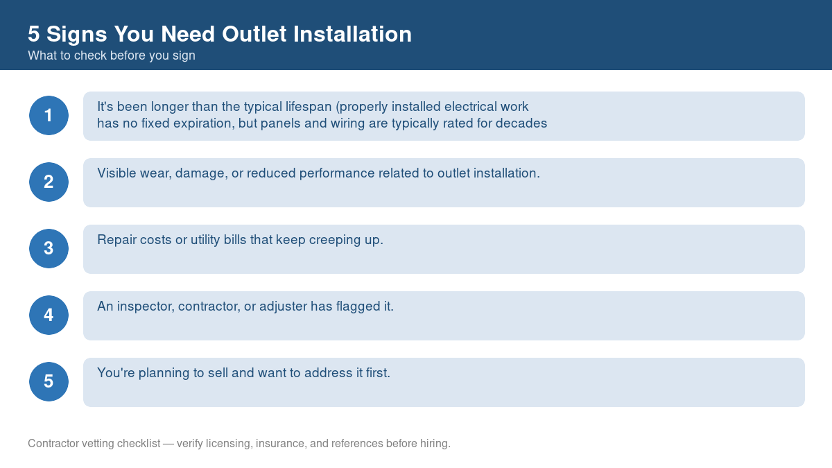 5 Signs You Need Outlet Installation