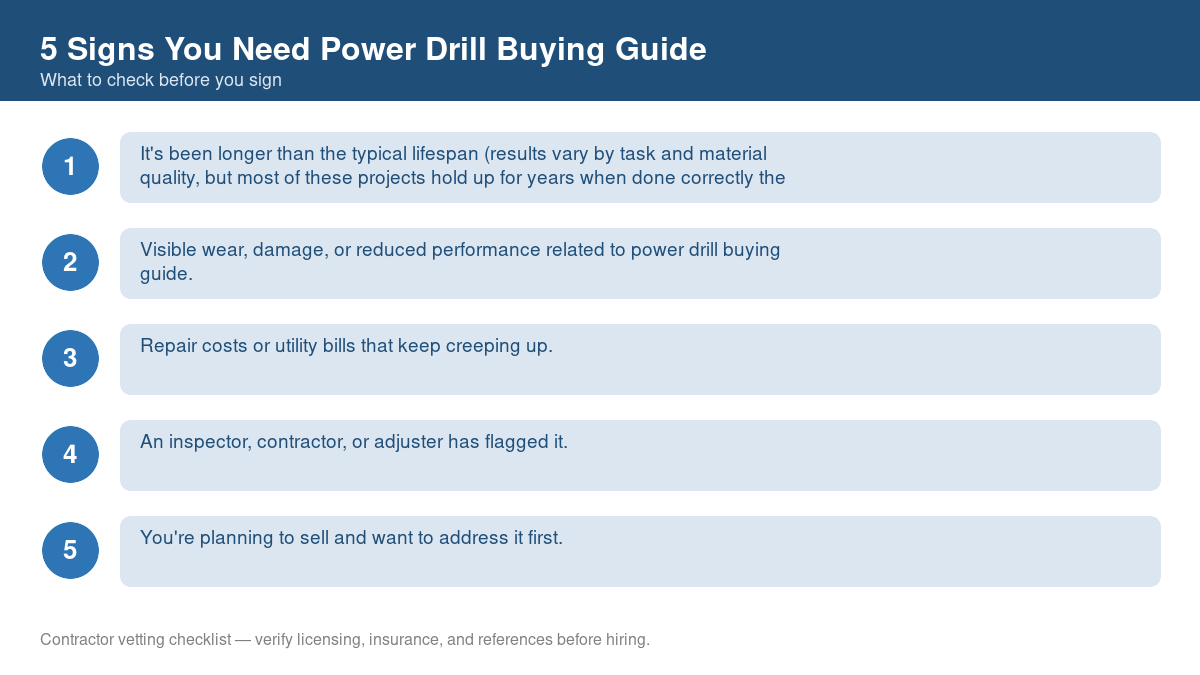 Checklist of warning signs that it's time for power drill buying guide