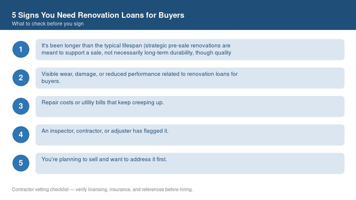 5 Signs You Need Renovation Loans for Buyers