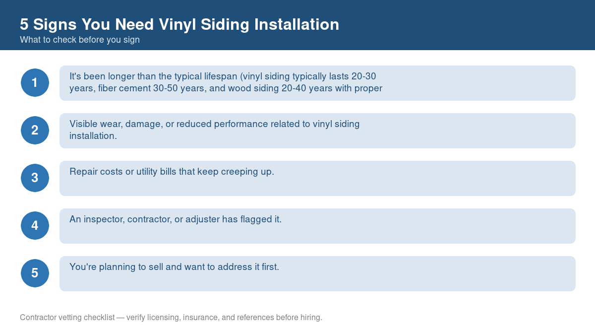 5 Signs You Need Vinyl Siding Installation