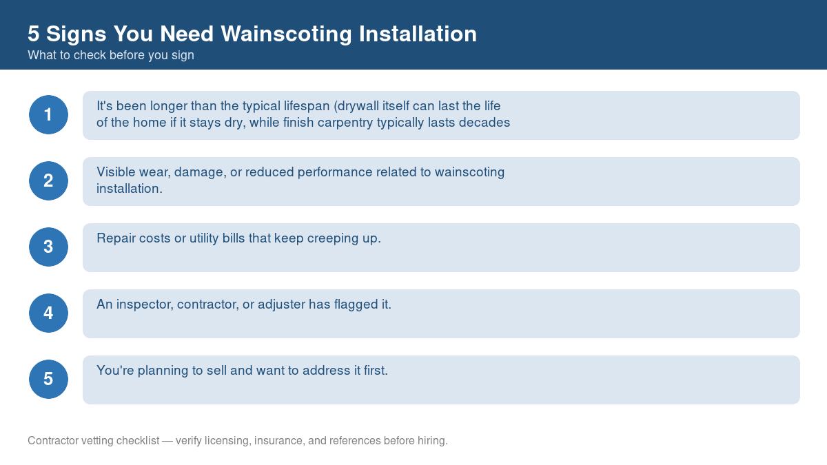 5 Signs You Need Wainscoting Installation