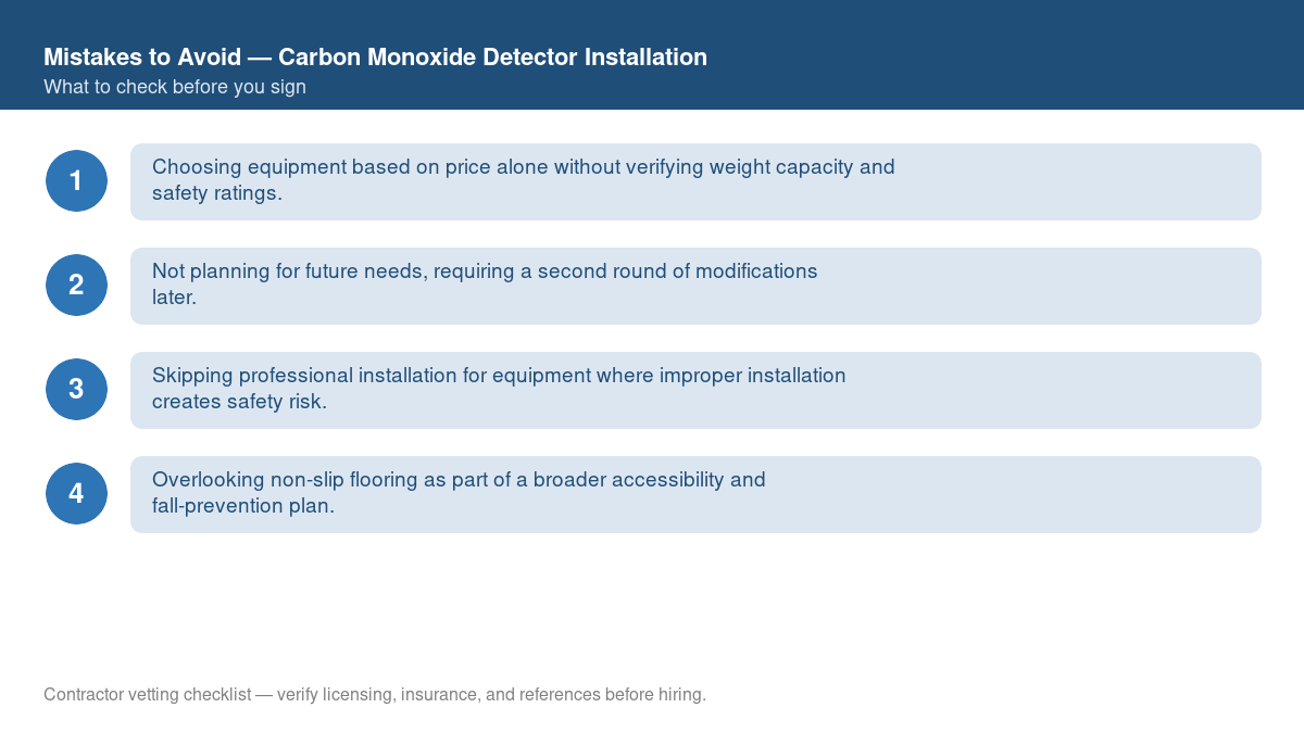 Checklist of common mistakes to avoid with carbon monoxide detector installation